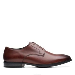 clarks en cuir marron et dentelle bradish Hommes N6R8B3604 Clarks cuir marron