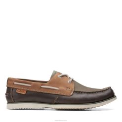 Clarks en dentelle Noonan beige foncé Hommes N6R8B3748 Clarks bronzage foncé
