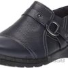 Clarks - Escarpins Cheyn Fame en cuir bleu marine pour femmes femmes N6R8B1737 Clarks cuir marine