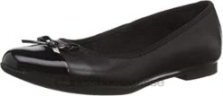 clarks fille scala bloom y ballerines cuir noir enfants N6R8B826 Clarks Cuir noir