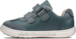 clarks flash beau t premières chaussures pour garçons 4 bleu enfants N6R8B1090 Clarks