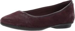 Clarks Gracelmara aubergine plat pour femme femmes N6R8B1318 Clarks aubergine