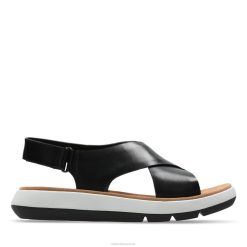 Clarks Jemsa Cross en cuir noir femmes N6R8B3243 Clarks Cuir noir