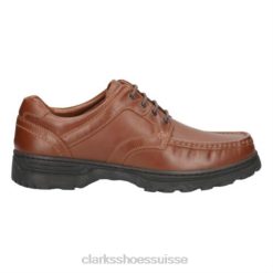 Clarks Line Shore 2 en cuir marron Hommes N6R8B4520 Clarks cuir beige
