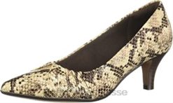 Clarks Linvale Crown Pump Taupe Serpent Synthétique Pour Femme femmes N6R8B2986 Clarks synthétique serpent taupe