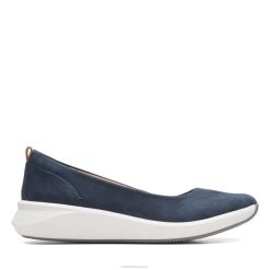 Clarks Navy Nubuck Un Rio Vibe femmes N6R8B3303 Clarks nubuck bleu marine