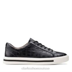 clarks noir croco un maui dentelle femmes N6R8B3929 Clarks croco noir