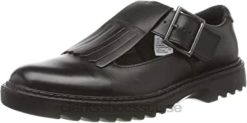 Clarks noires Asher Verve Y Ballerines Fille enfants N6R8B800 Clarks cuir noir cuir noir