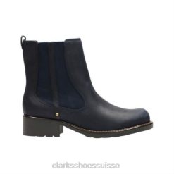 clarks orinoco club bleu marine nubuck unisexe N6R8B4146 Clarks nubuck bleu marine