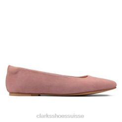 clarks pure ballet 2 en daim rose unisexe N6R8B4336 Clarks daim rose