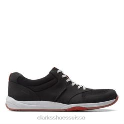 clarks race langton en nubuck noir Hommes N6R8B4532 Clarks nubuck noir