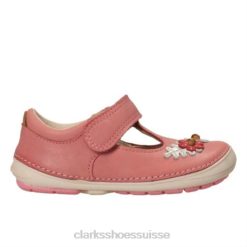 clarks rose bébé doucement fleurir fst f fit unisexe N6R8B4707 Clarks bébé rose