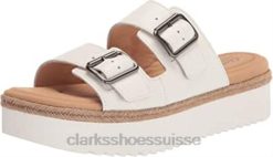 Clarks - Sandales Lana Beach en cuir blanc pour femme femmes N6R8B1721 Clarks cuir blanc