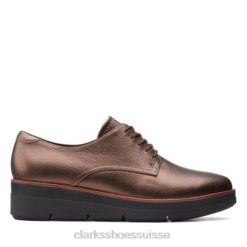 Clarks Shayllace Bronze Métallisé femmes N6R8B3926 Clarks bronze métallisé