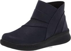 Clarks Sillian 20 Rise Bottines pour femmes en synthétique bleu marine femmes N6R8B394 Clarks synthétique marine