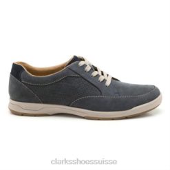 clarks stafford park5 en nubuck bleu marine Hommes N6R8B4523 Clarks nubuck bleu marine