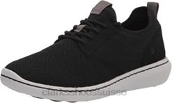 clarks step urban low oxford pour hommes en textile noir Hommes N6R8B1254 Clarks textile noir