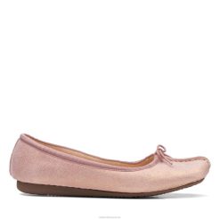 Clarks taches de rousseur rose glacé métallisé femmes N6R8B3130 Clarks rose métallisé