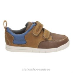 Clarks Tan Grade Walk Fst H Fit enfants N6R8B4841 Clarks bronzer