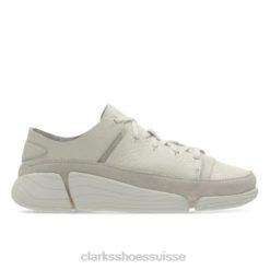clarks trigéniques evo en cuir blanc Hommes N6R8B4414 Clarks cuir blanc