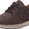 Clarks Un Larvik Lace Marron Cuir Huileux unisexe N6R8B810 Clarks cuir gras marron