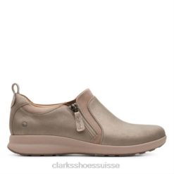 clarks un ornament zip taupe femmes N6R8B3930 Clarks taupe