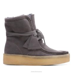 Clarks Wallabee Cup Hi en daim doublé gris unisexe N6R8B5979 Clarks daim gris doublé