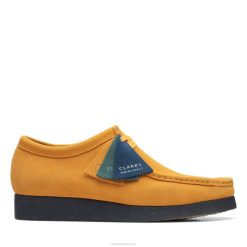 clarks wallabee jaune bas/bleu Hommes N6R8B3588 Clarks jaune/bleu