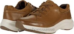 Clarks Wave 20 Way en cuir beige foncé unisexe N6R8B1649 Clarks cuir beige foncé