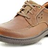 clarks wavecenter ave chaussures richelieu en cuir moc marron pour hommes Hommes N6R8B737 Clarks