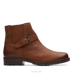 clarkwellstrap cuir beige foncé clarks cuir beige foncé femmes N6R8B6141 Clarks cuir beige foncé