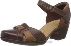 Combi en cuir beige foncé, sandales à talons emily daisy 261 600764 pour femmes de Clarks femmes N6R8B643 Clarks