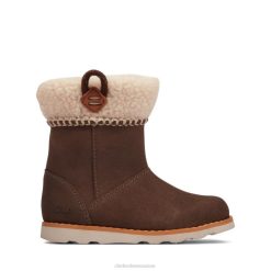 couronne boucle enfant en bas âge en daim noyer clarks en daim noyer unisexe N6R8B5749 Clarks daim noyer