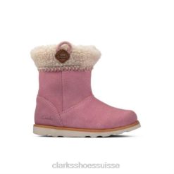 Crown Loop Inf G Fit Clarks en daim rose unisexe N6R8B4558 Clarks daim rose