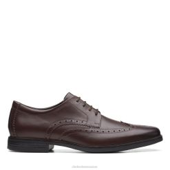 cuir marron foncé Clarks Howard Wing cuir marron foncé unisexe N6R8B5523 Clarks cuir marron foncé