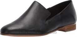 cuir noir) mocassins à enfiler Clarks Pure Viola pour femmes femmes N6R8B1304 Clarks