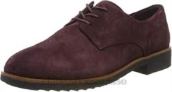 derbys griff lane pour femme en daim bordeaux clarks femmes N6R8B886 Clarks daim bordeaux