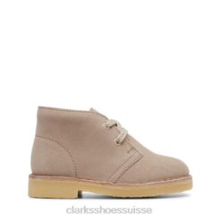 desert boot inf g fit clarks en daim sable enfants N6R8B4798 Clarks daim sable