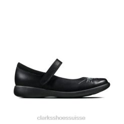 etch spark jnr g fit clarks cuir noir enfants N6R8B4629 Clarks Cuir noir