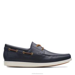 ferius coast cuir bleu foncé clarks cuir bleu foncé unisexe N6R8B5645 Clarks cuir bleu foncé