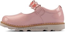 filles f sangle inférieure chaussures détaillées couronne pétale t cuir rose clair clarks enfants N6R8B500 Clarks