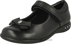 filles prime skip ballerines à bride à la cheville enfant noir clarks enfants N6R8B1206 Clarks Cuir noir