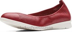 haricot rouge Jenette Ease pour femme, ballerines plates Clarks femmes N6R8B884 Clarks