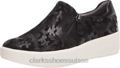 intérêt en daim noir sneaker layton step clarks pour femmes femmes N6R8B1632 Clarks intérêt en daim noir