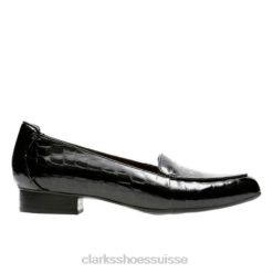 Keesha Luca Clarks noir verni/croco unisexe N6R8B4063 Clarks vernis noir/croco