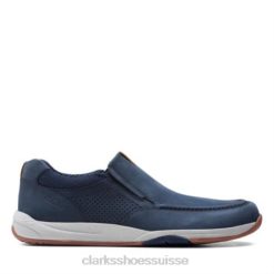 langton step clarks nubuck marine Hommes N6R8B4391 Clarks nubuck bleu marine