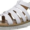 Lydie Kona Sandale de gladiateur en cuir à bout ouvert Clarks en cuir blanc unisexe N6R8B2270 Clarks cuir blanc