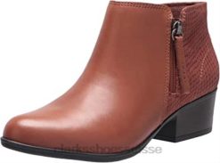 Mahoga Ny Leather Bottines Adreena Hope pour femme Clarks femmes N6R8B2212 Clarks cuir d'acajou