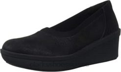 marche femme rose sky plateforme clarks noir textile femmes N6R8B1287 Clarks textile noir