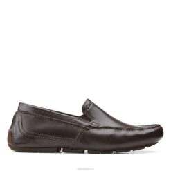 Markman Plain Clarks Cuir Marron Foncé Hommes N6R8B3727 Clarks cuir marron foncé